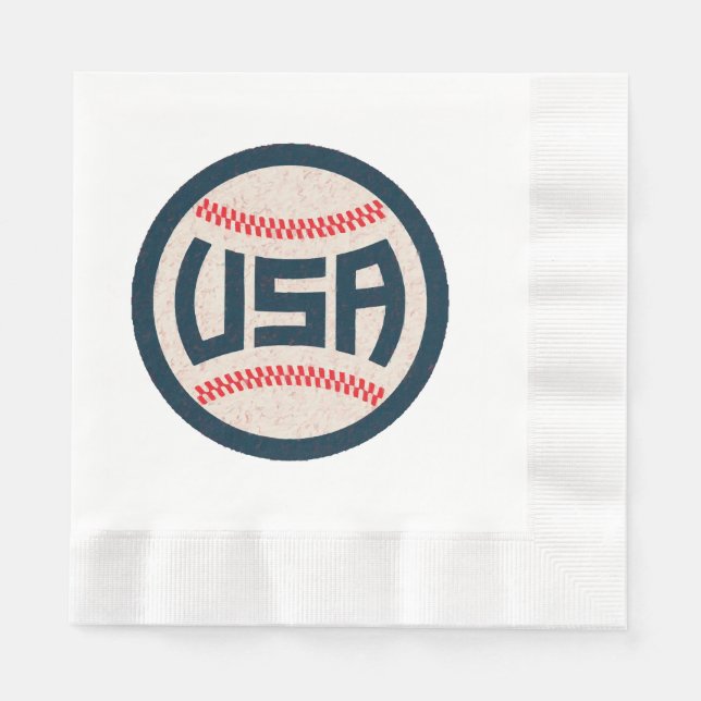 Team USA Baseball Napkin (Front)