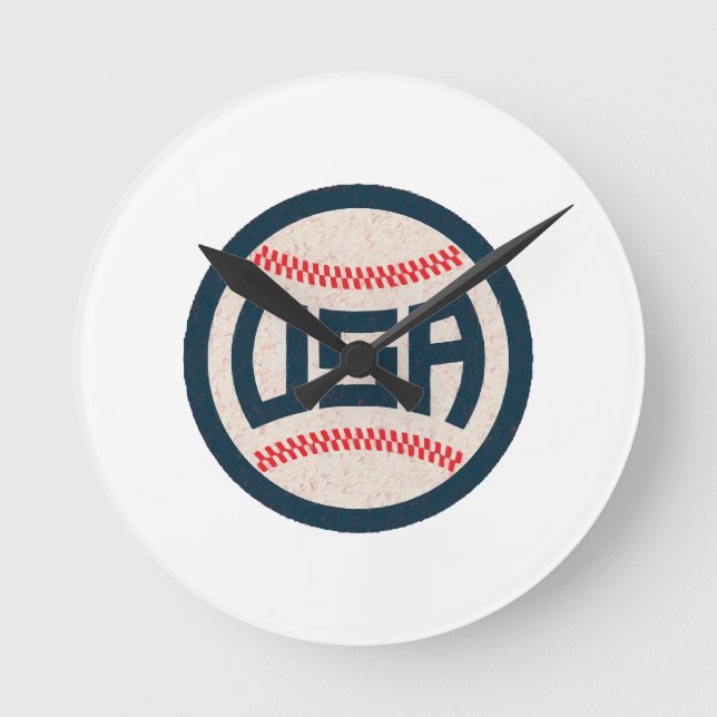 Team USA Baseball Round Clock (Front)