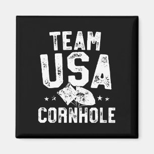 Team usa cornhole champion bean bag toss magnet