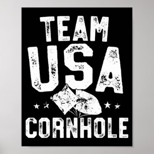 Team usa cornhole champion bean bag toss poster