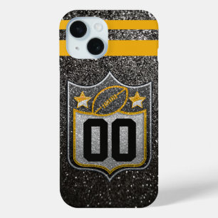 Team USA Sports Black and Gold Pittsburgh Football iPhone 15 Case