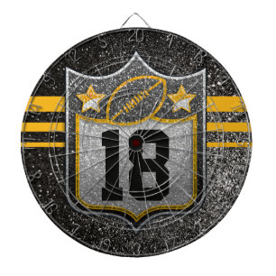 Team USA Sports Black and Gold Pittsburgh Football Dartboard