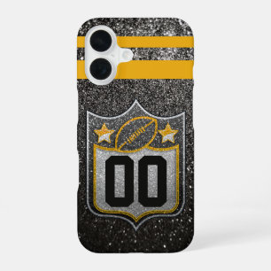 Team USA Sports Black and Gold Pittsburgh Football iPhone 16 Case