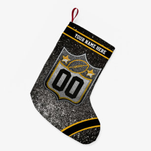 Team USA Sports Black and Gold Pittsburgh Football Small Christmas Stocking