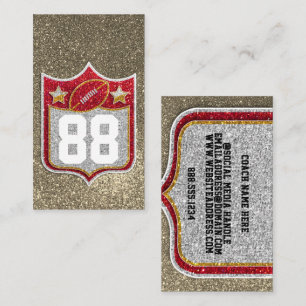 Team USA Sports Red and Gold College Football Business Card
