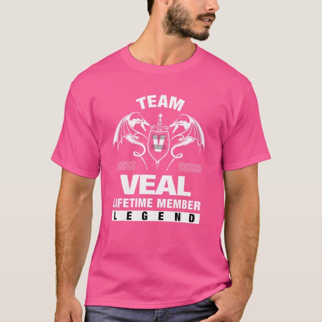 Team Veal Lifetime Member   T-Shirt (Front)
