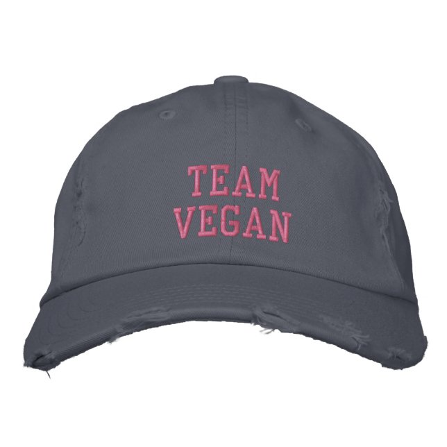 TEAM VEGAN EMBROIDERED HAT (Front)