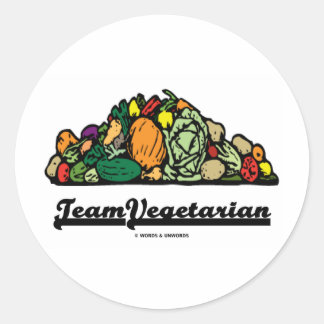 Team Vegetarian (Vegetarian Attitude / Spirit) Classic Round Sticker
