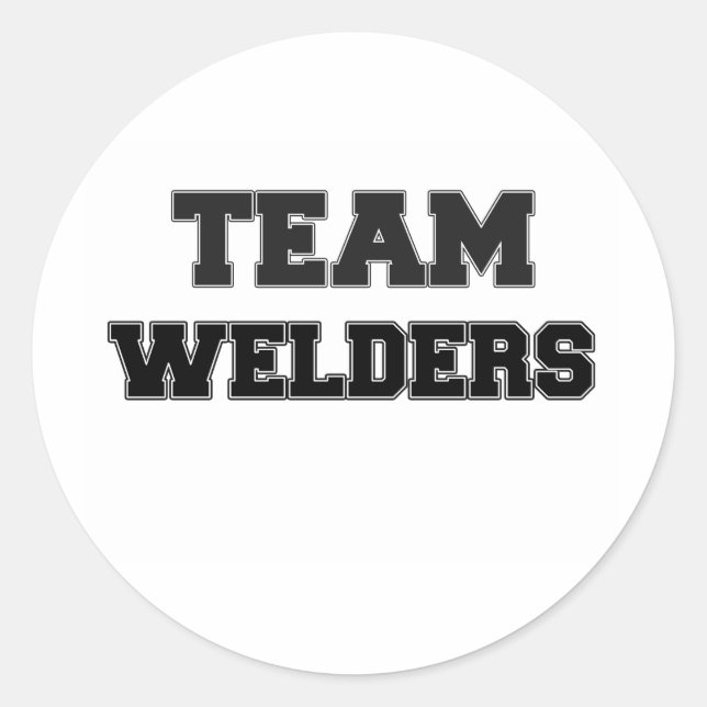 Team Welders Classic Round Sticker (Front)