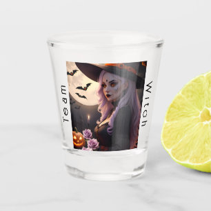 Team Witch Halloween Spirit Party Games Shot Glass
