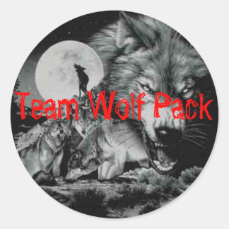 Team Wolf Pack Classic Round Sticker