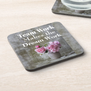 Team Work Beverage Coaster