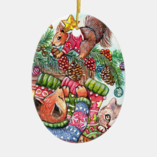 Team Work Ceramic Tree Decoration