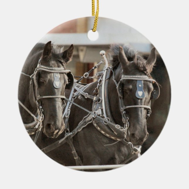 Team Work Ceramic Tree Decoration (Front)