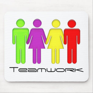 Team work coming together mouse mat