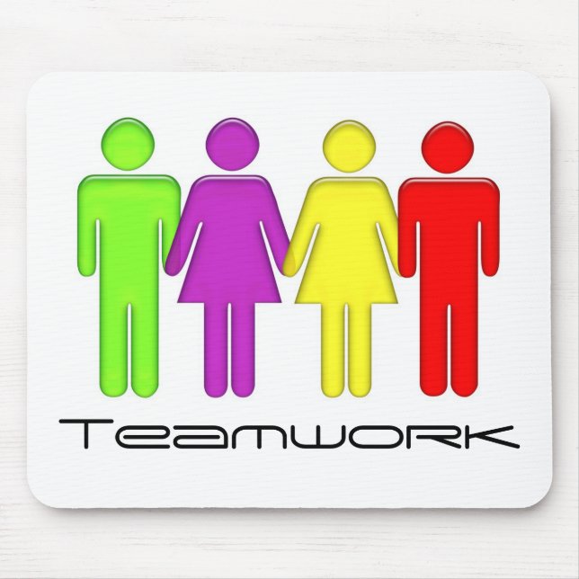 Team work coming together mouse mat (Front)