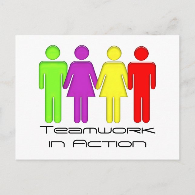 Team work coming together postcard (Front)