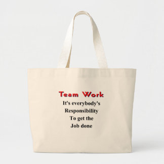 Team work large tote bag