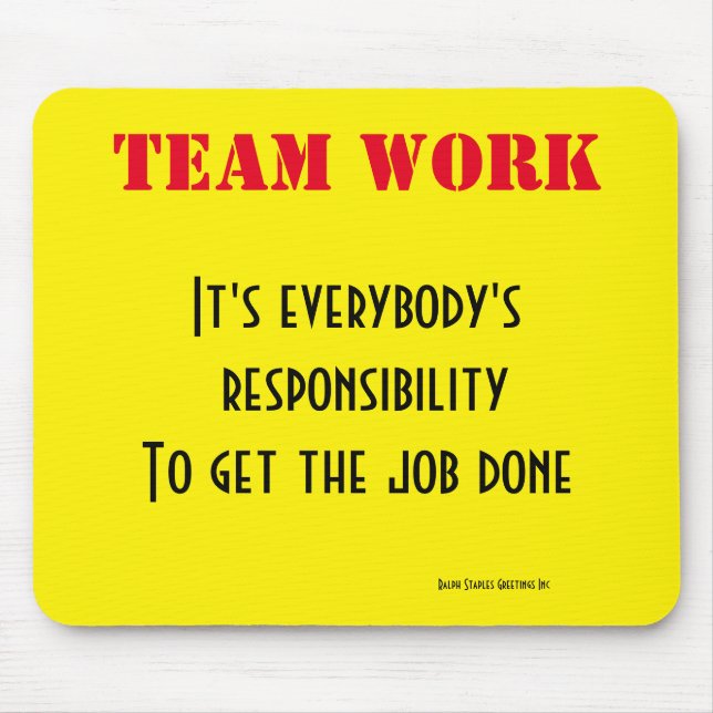 Team work mouse mat (Front)