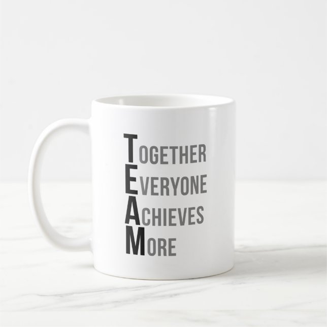Team Work Quotes Coffee Mug (Left)