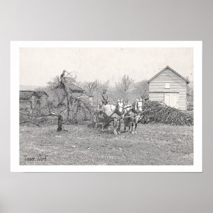 Team Work Vintage Art Poster