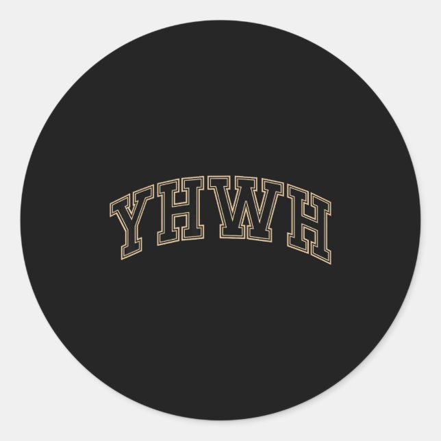 Team Yhwh Adonai Christian Faith Based Mens Womens Classic Round Sticker (Front)