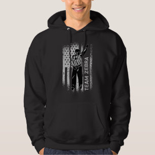 Team Zebra   Ice Hockey Referee Ref America Classi Hoodie
