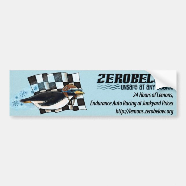 Team zerobelow - bumper sticker (Front)