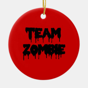 Team Zombie Ceramic Tree Decoration