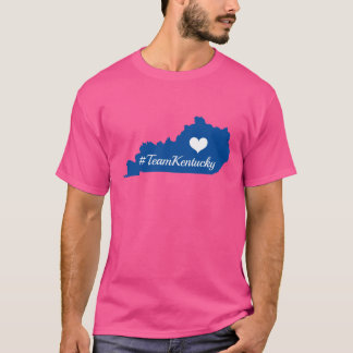 TeamKentucky Kentucky State Silhouette with Heart  T-Shirt