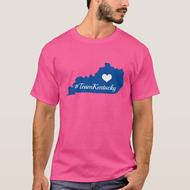 TeamKentucky Kentucky State Silhouette with Heart  T-Shirt (Front)