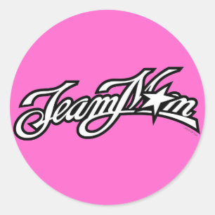 TeamMom Black Logo Classic Round Sticker