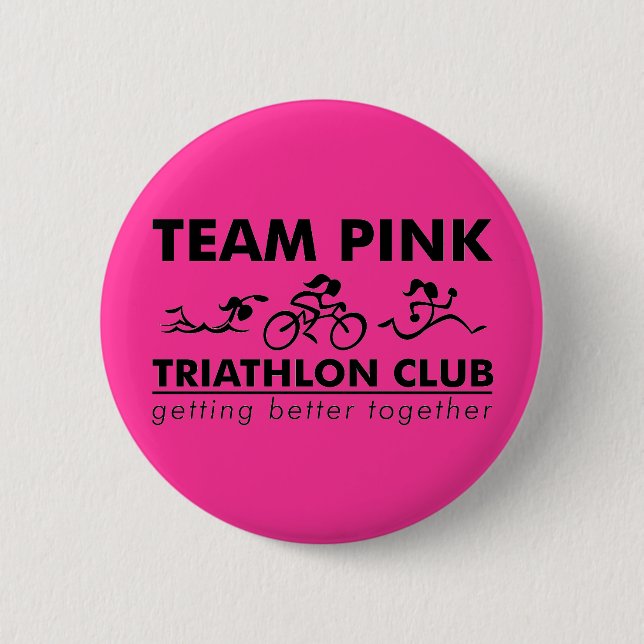 TeamPink Rectangle Logo 6 Cm Round Badge (Front)