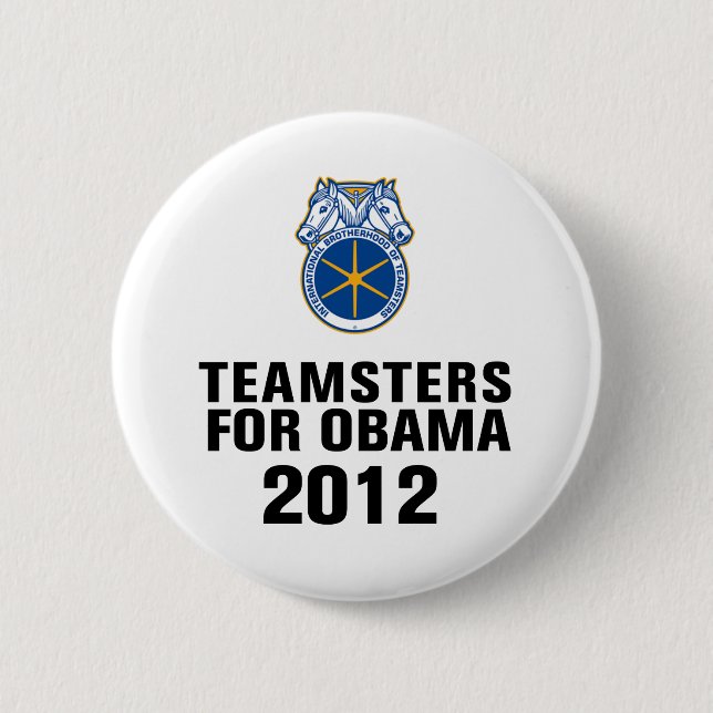 Teamsters For Obama 6 Cm Round Badge (Front)