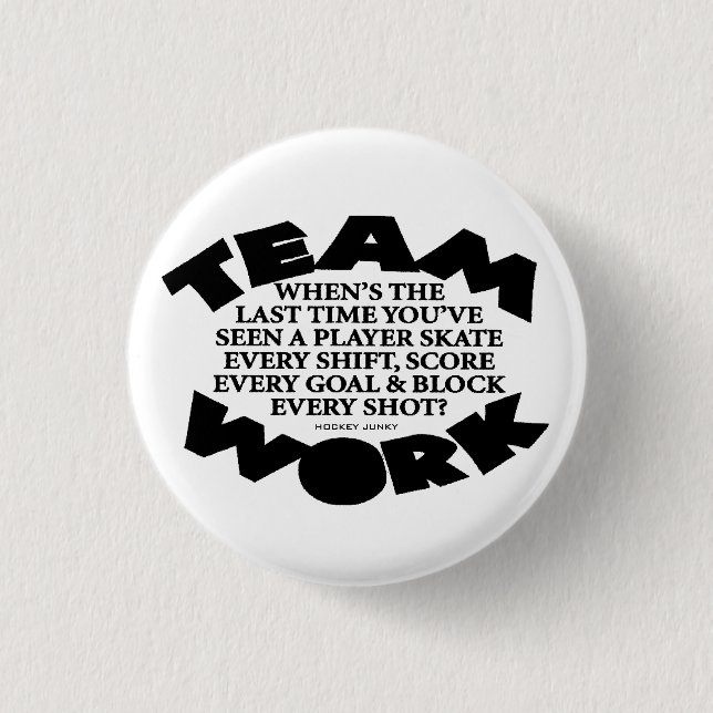 TEAMWORK 3 CM ROUND BADGE (Front)