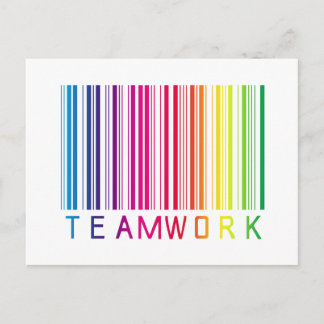 Teamwork Barcode 02 Postcard