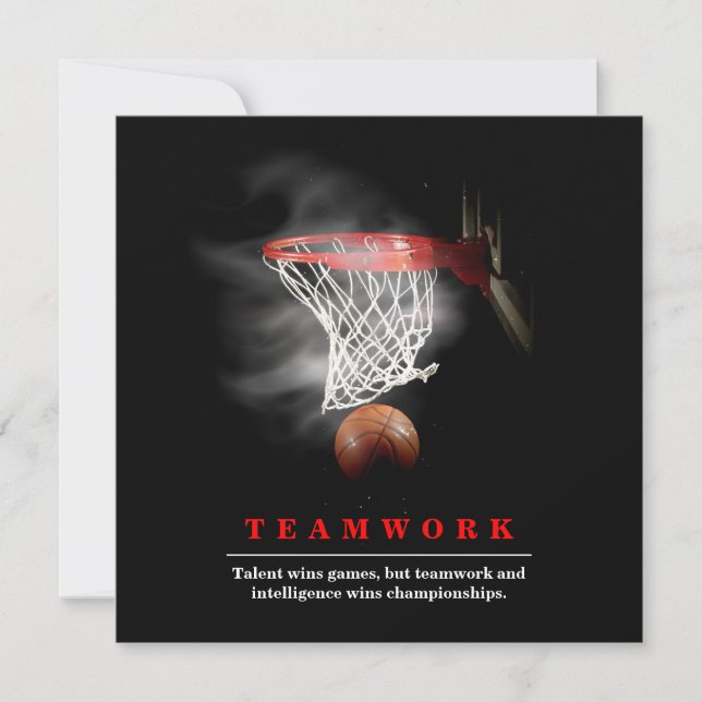 Teamwork Basketball Motivational Inspirational  (Front)