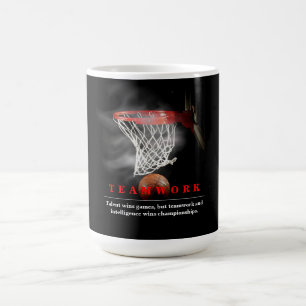 Teamwork Basketball Motivational Inspirational Coffee Mug