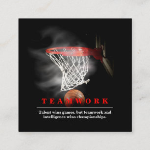 Teamwork Basketball Motivational Inspirational Enclosure Card