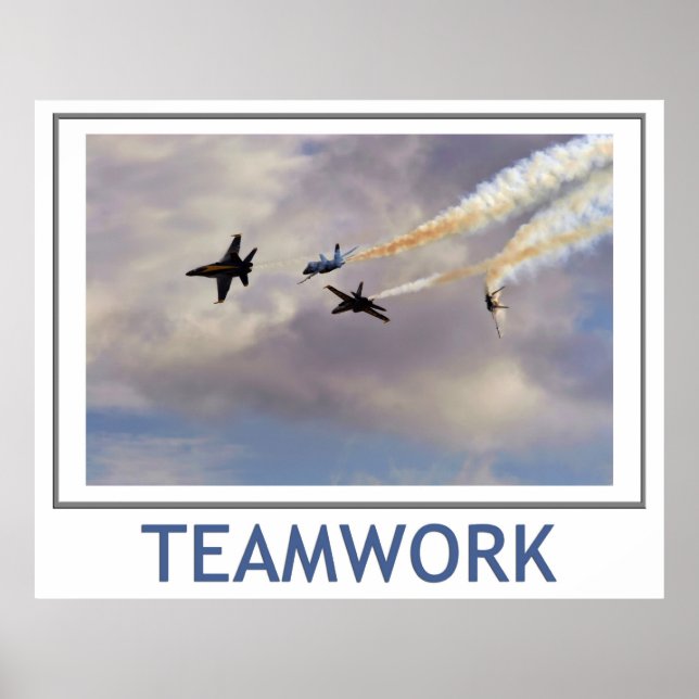 Teamwork Blue Angels Poster (Front)