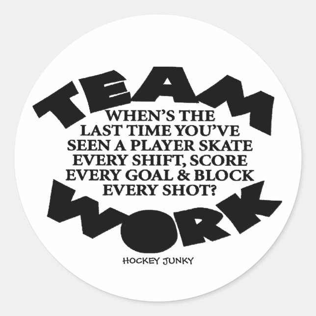 TEAMWORK CLASSIC ROUND STICKER (Front)