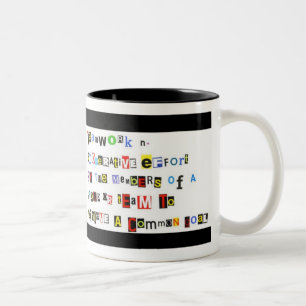 Teamwork Definition Wraparound Two-Tone Coffee Mug
