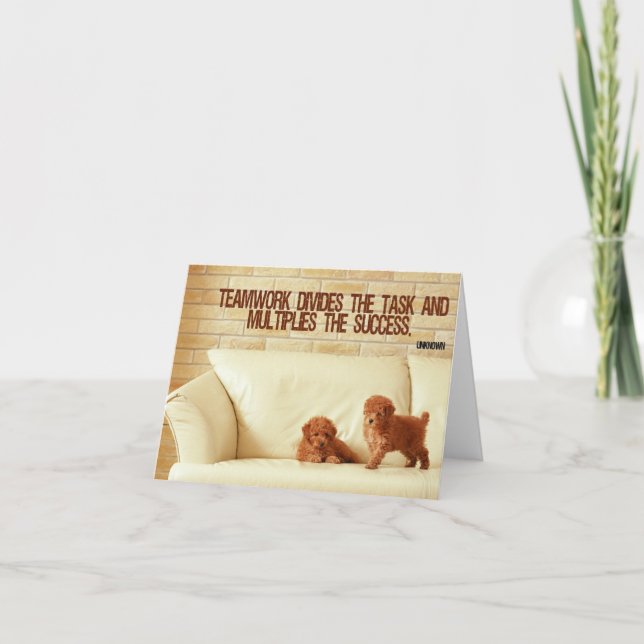 Teamwork Inspirational Greeting Note Card (Front)