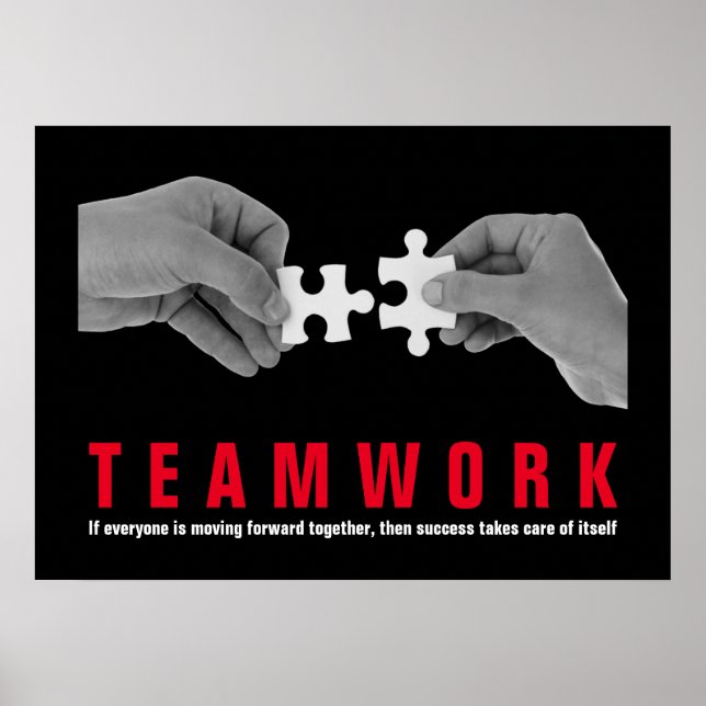 Teamwork Inspirational Quote Motivational Poster (Front)