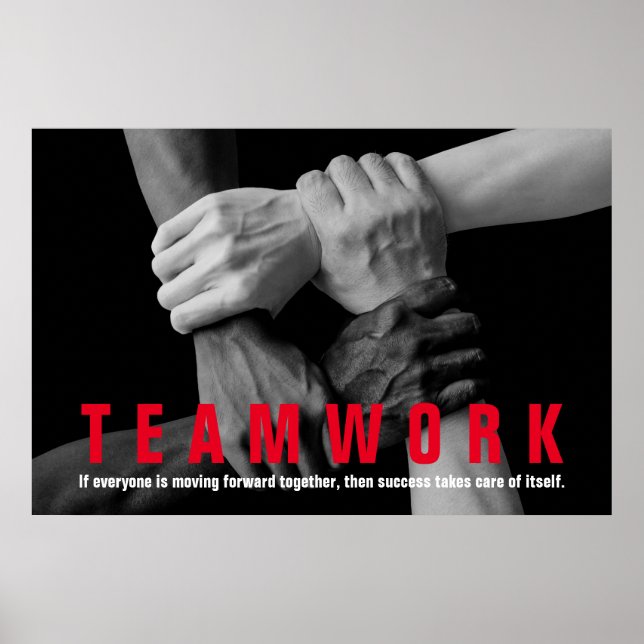 Teamwork Inspirational Quote Motivational Poster (Front)