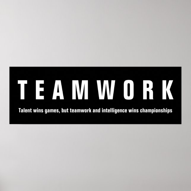 Teamwork Inspirational Quote Motivational Poster (Front)