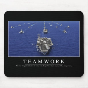 Teamwork: Inspirational Quote Mouse Mat