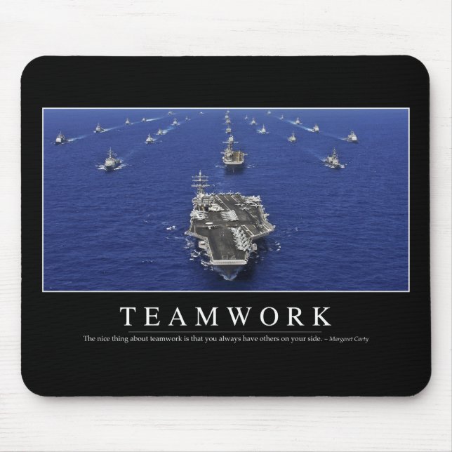 Teamwork: Inspirational Quote Mouse Mat (Front)
