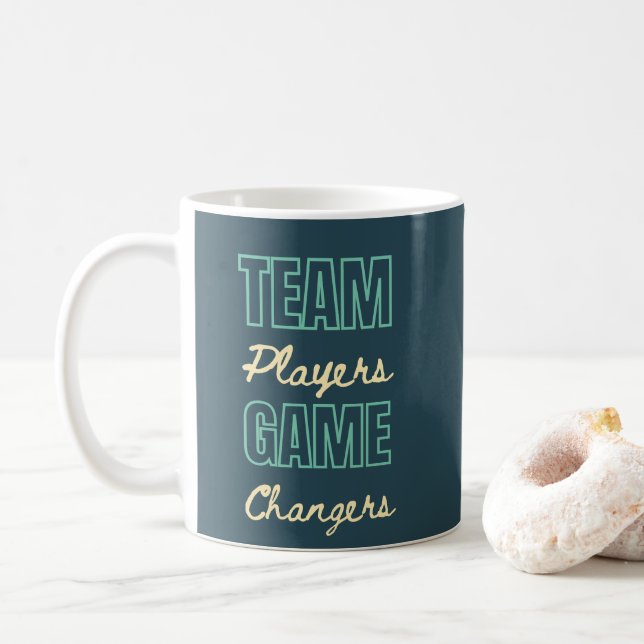 Teamwork Inspirational Quote Office Business Gift Coffee Mug (With Donut)