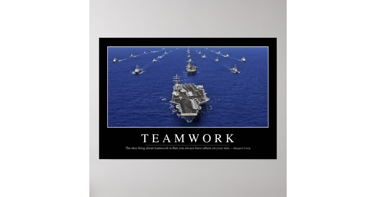 Teamwork: Inspirational Quote Poster 